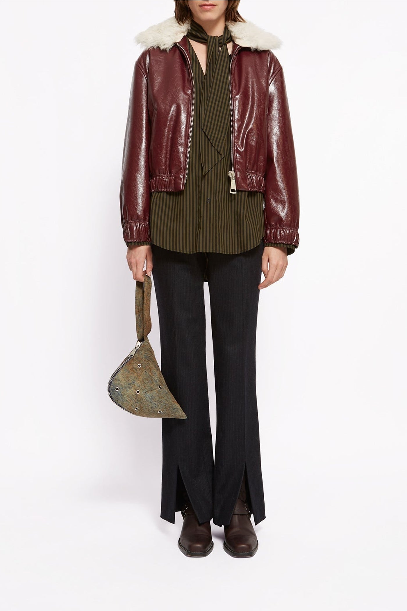 Blouson Orso vernie - Bordeaux