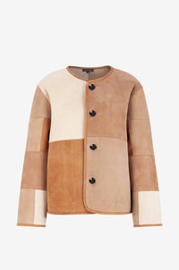 ECRU/BEIGE _ Manteau Woori réversible en cuir - écru & beige