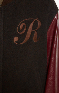 Blouson Teddy en laine - Chocolat
