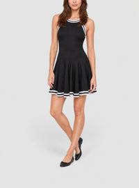 Robe patineuse en maille - Noir & Blanc