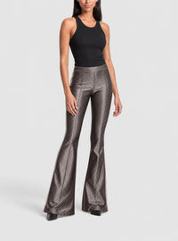 Pantalon de jogging brillant monogramme  - Marron