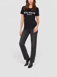 T-shirt imprimé balmain paris - Noir & Blanc