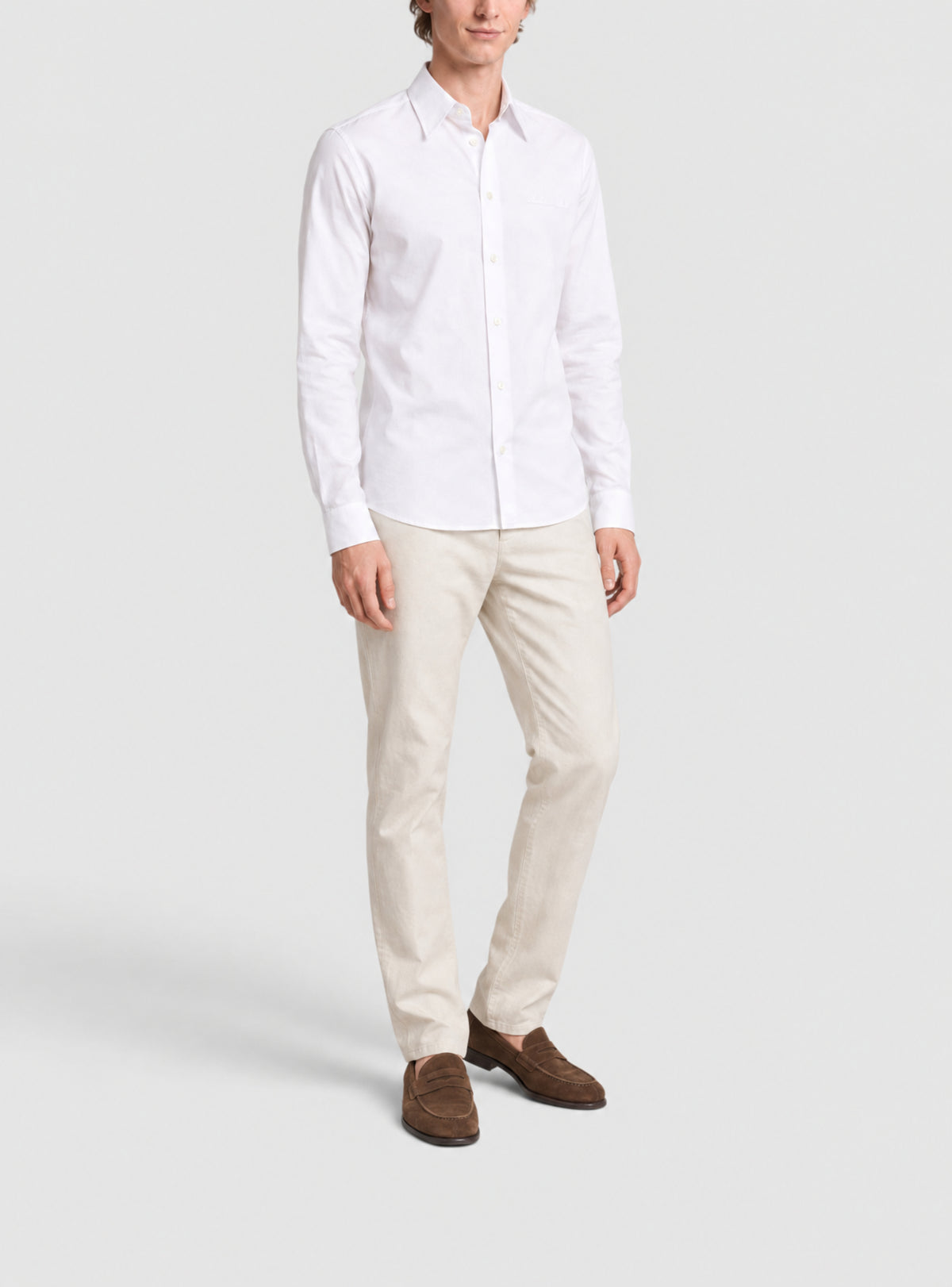 Chemise en coton signature Balmain - Blanc