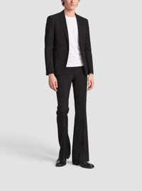Pantalon double crêpe Bootcut - Noir