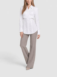 Chemise longue en popeline - Blanc