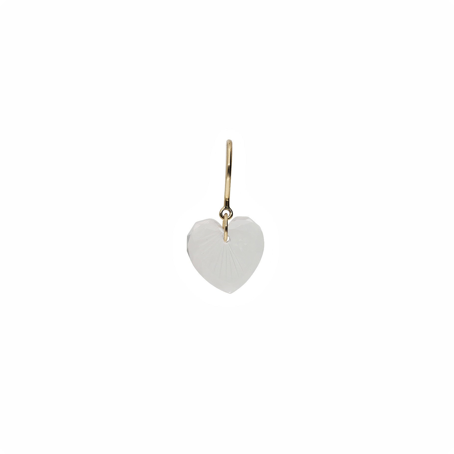 Mono boucle d'oreille en or jaune - Cristal
