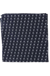 Wool-blend pocket square - Dark Blue