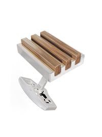 MEDIUM BEIGE // CUFFLINKS L-STRIPES-CUF