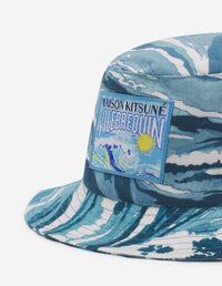 Bob Maison Kitsuné x Vilebrequin en lin - Storm Blue Design