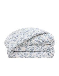 Housse de couette Bonsoirs x Innocence en percale de coton - Campagne Bleue