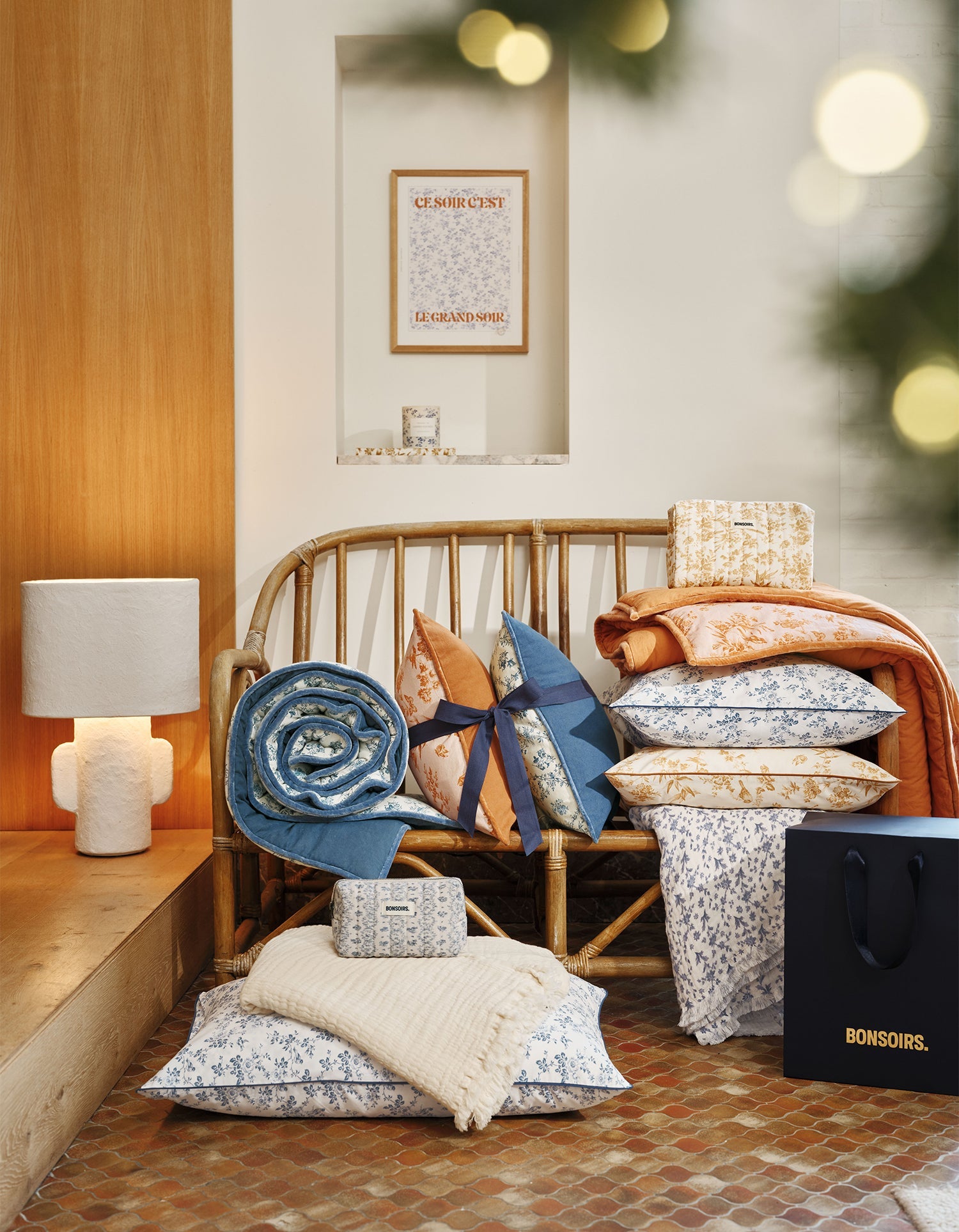 Housse de coussin en coton - Paradis Doré