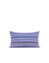 Bayadère cotton striped cushion cover - Blue & Violet