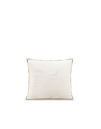 Housse de coussin brodée en lin et coton - Blanc