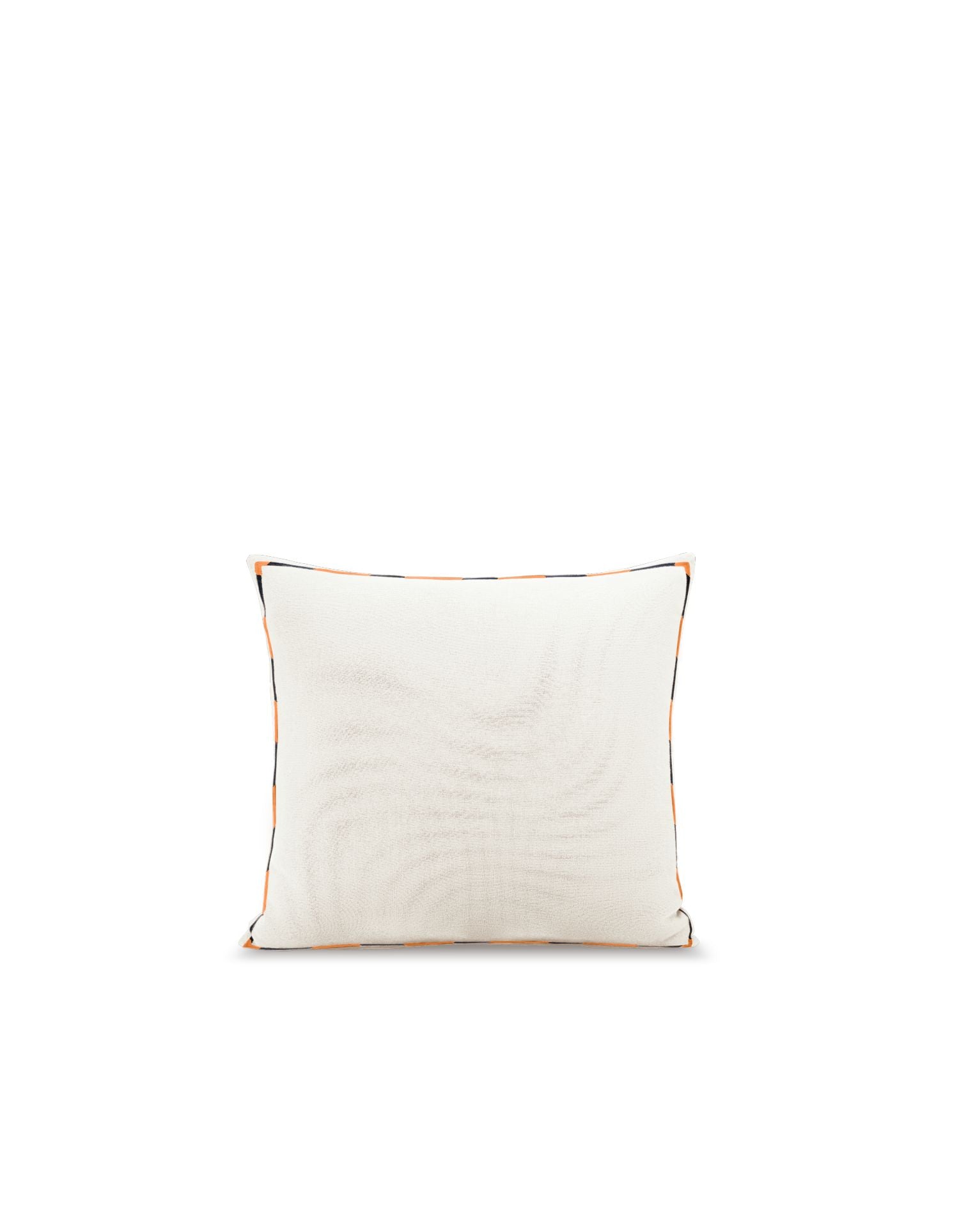 Housse de coussin brodée en lin et coton - Blanc
