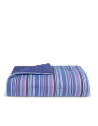 Cotton striped Bayadère Futon - Blue