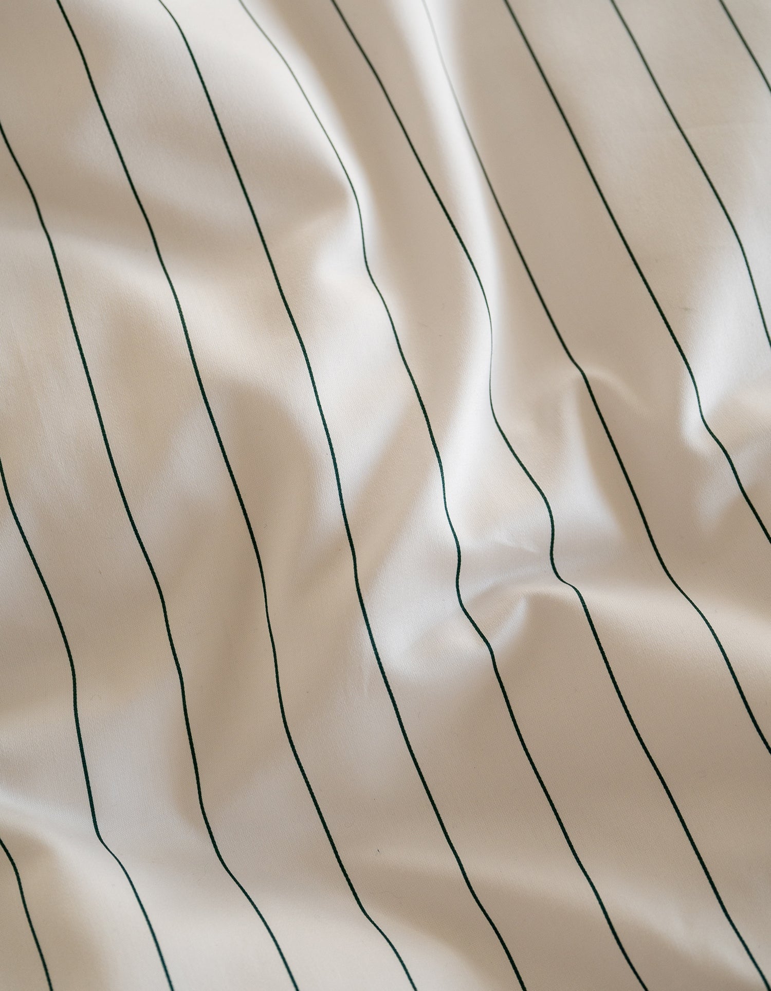 Drap housse en satin de coton - Vert Forêt
