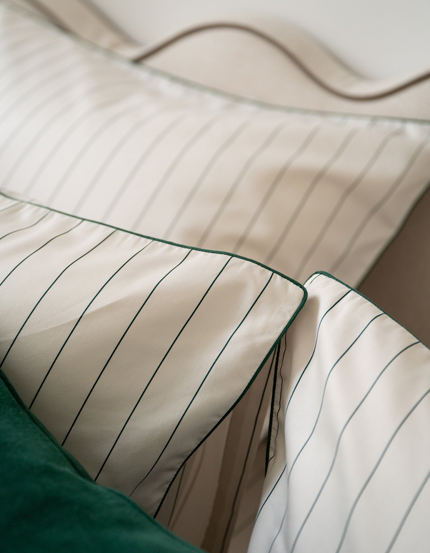 Drap housse en satin de coton - Vert Forêt