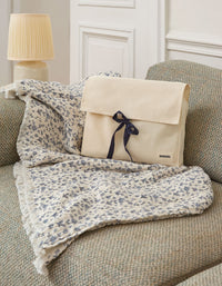 4-ply cotton gauze blanket - Fleur Bleue