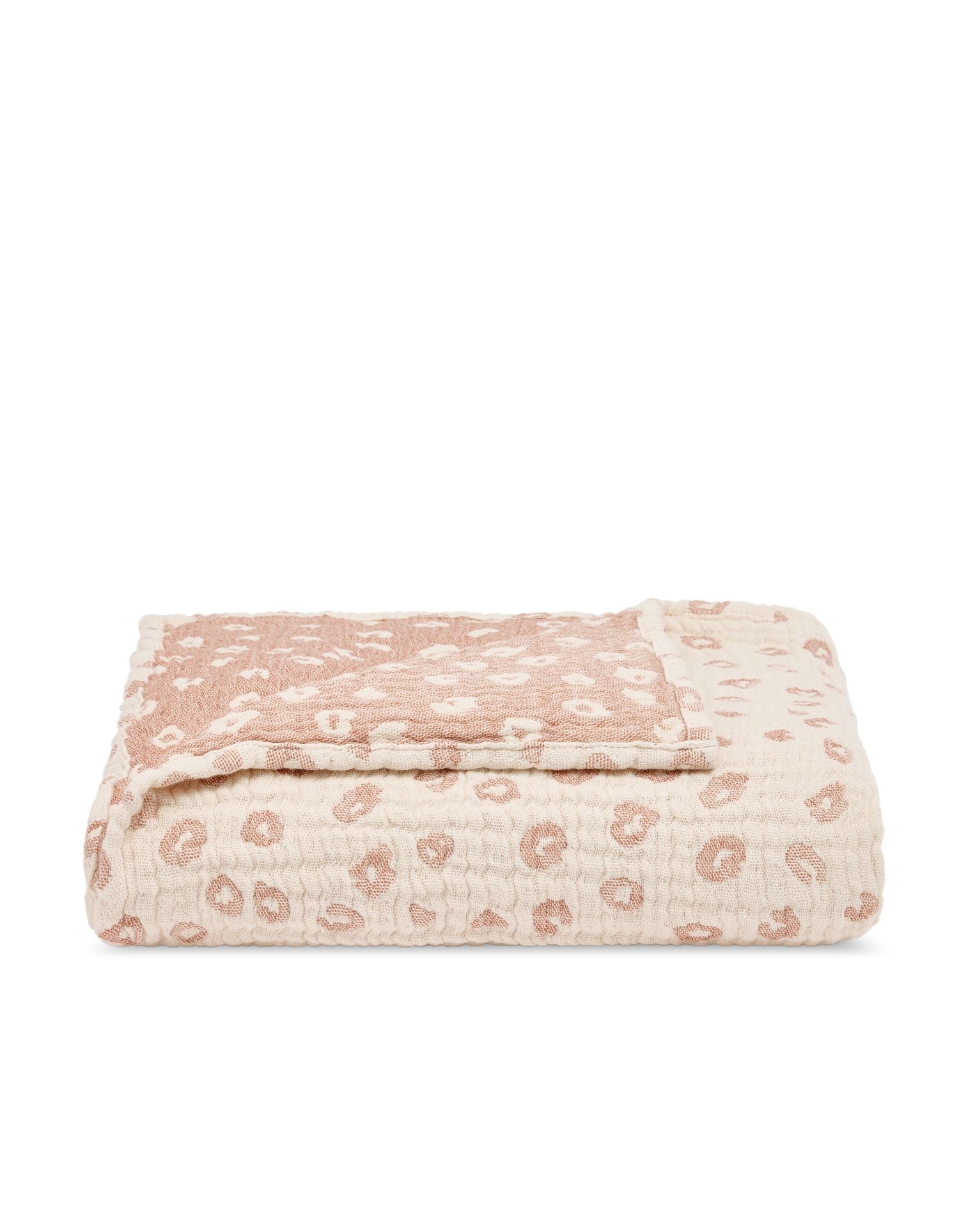 4-ply cotton gauze blanket - Pink Léo