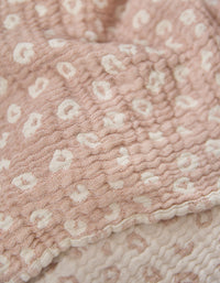 4-ply cotton gauze blanket - Pink Léo