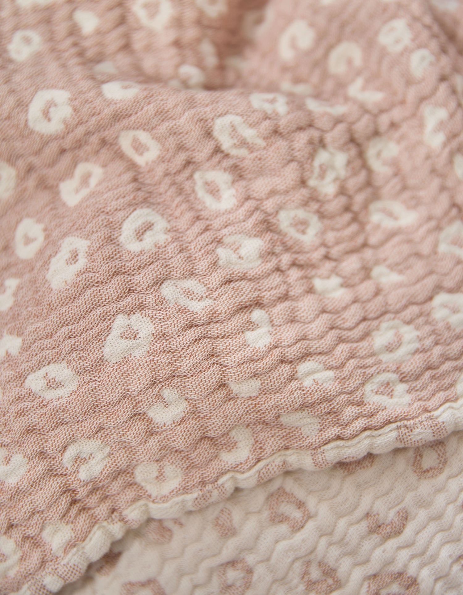 4-ply cotton gauze blanket - Pink Léo