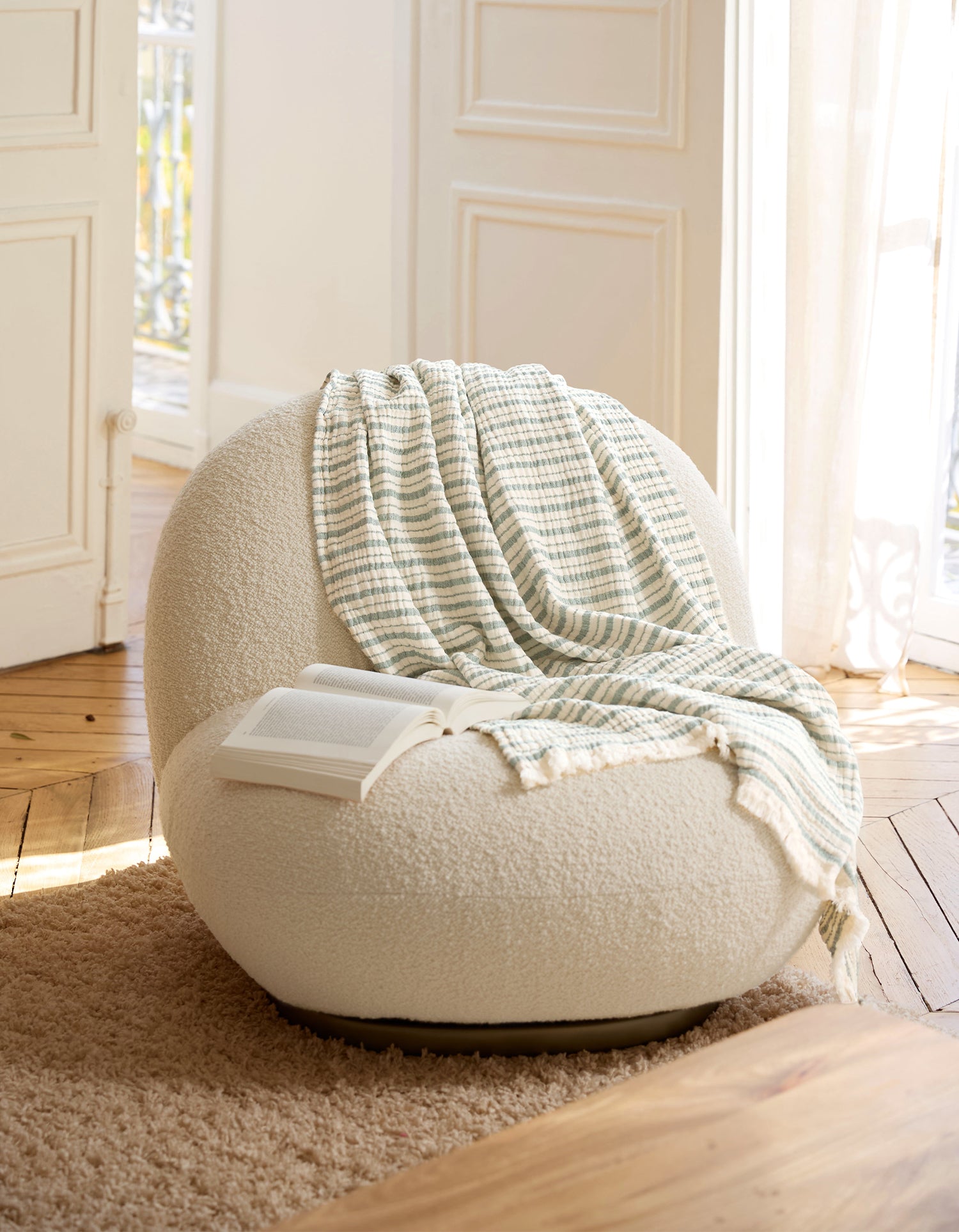 4-ply cotton gauze blanket - Emerald