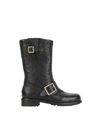 Leather biker boots - Black
