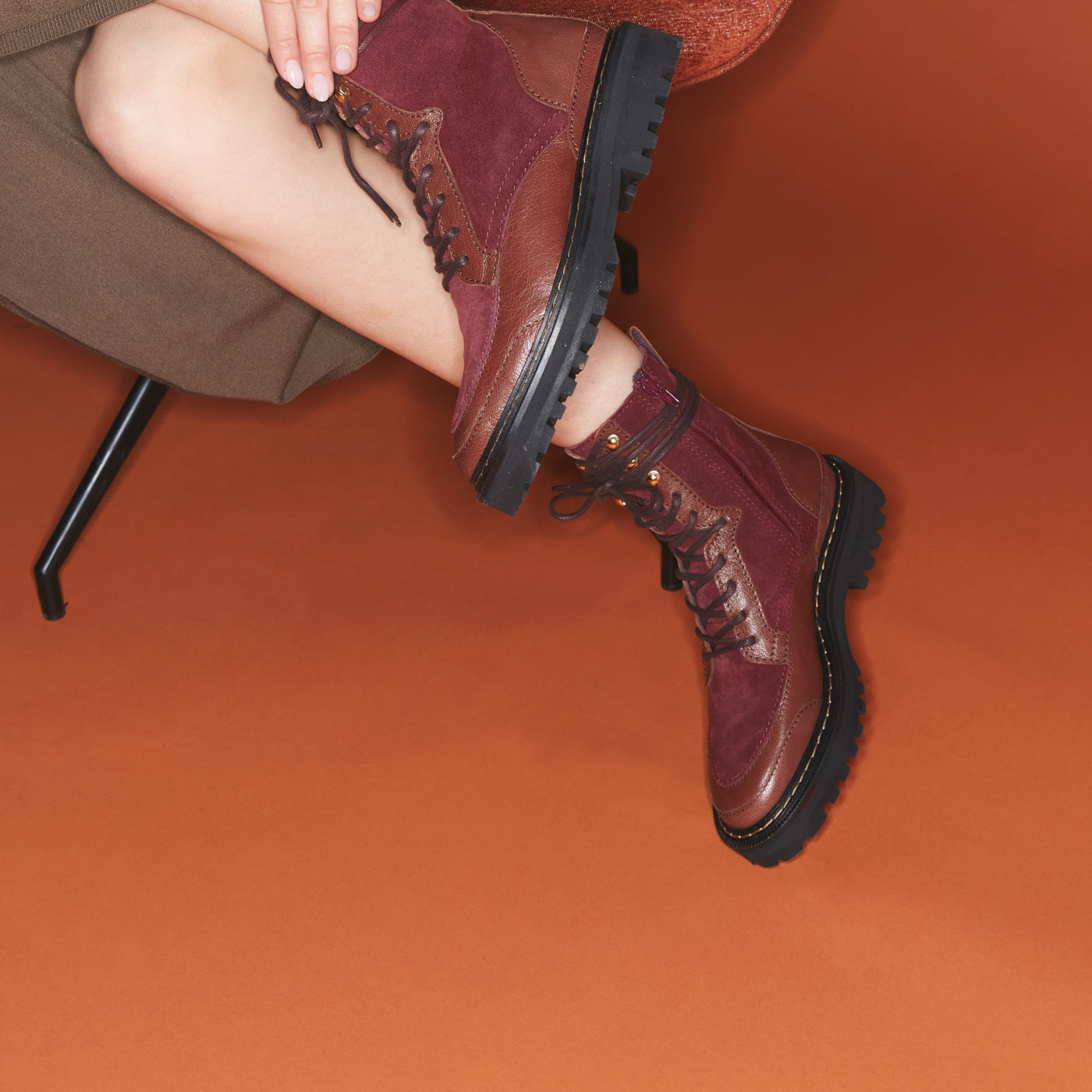 Noa leather boots - Bark