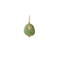 Mono boucle d'oreille Arles en or jaune sertie de diamant - Diamant & Turquoise