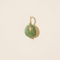 Mono boucle d'oreille Arles en or jaune sertie de diamant - Diamant & Turquoise