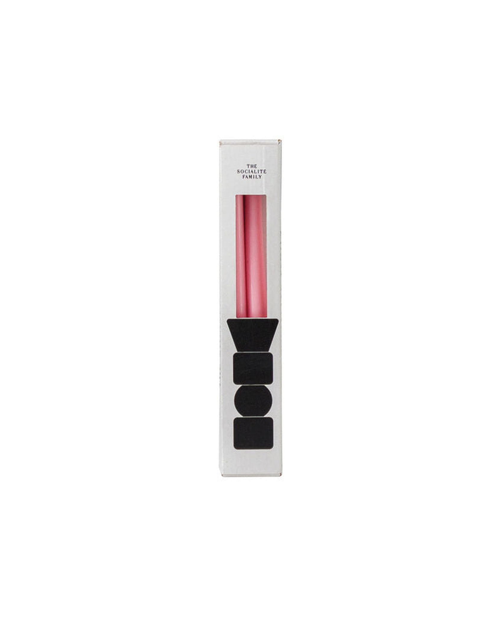 Duo de bougies flambeaux - Rose pâle