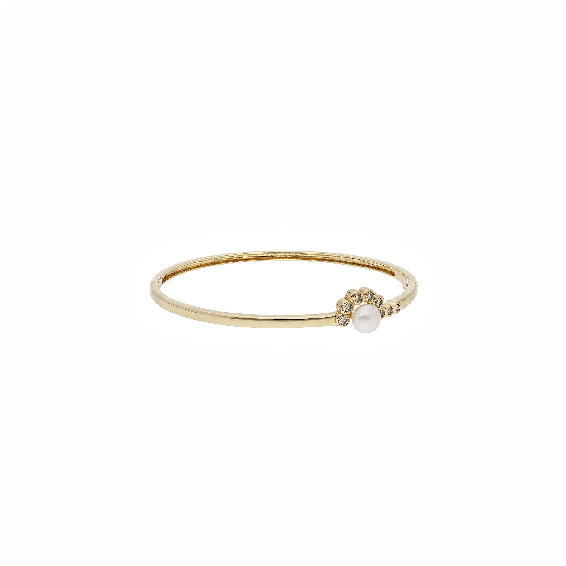 Bracelet perle en or jaune avec diamant - Perle & Diamant