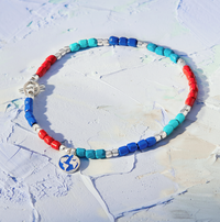 Bracelet Granelli avec pendentif en argent et perles - Argent