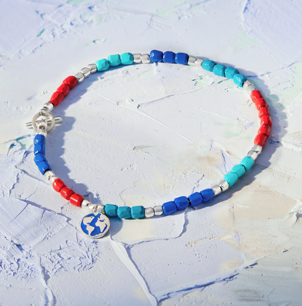 Bracelet Granelli avec pendentif en argent et perles - Argent