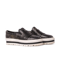 Baskets Brice en cuir - Black