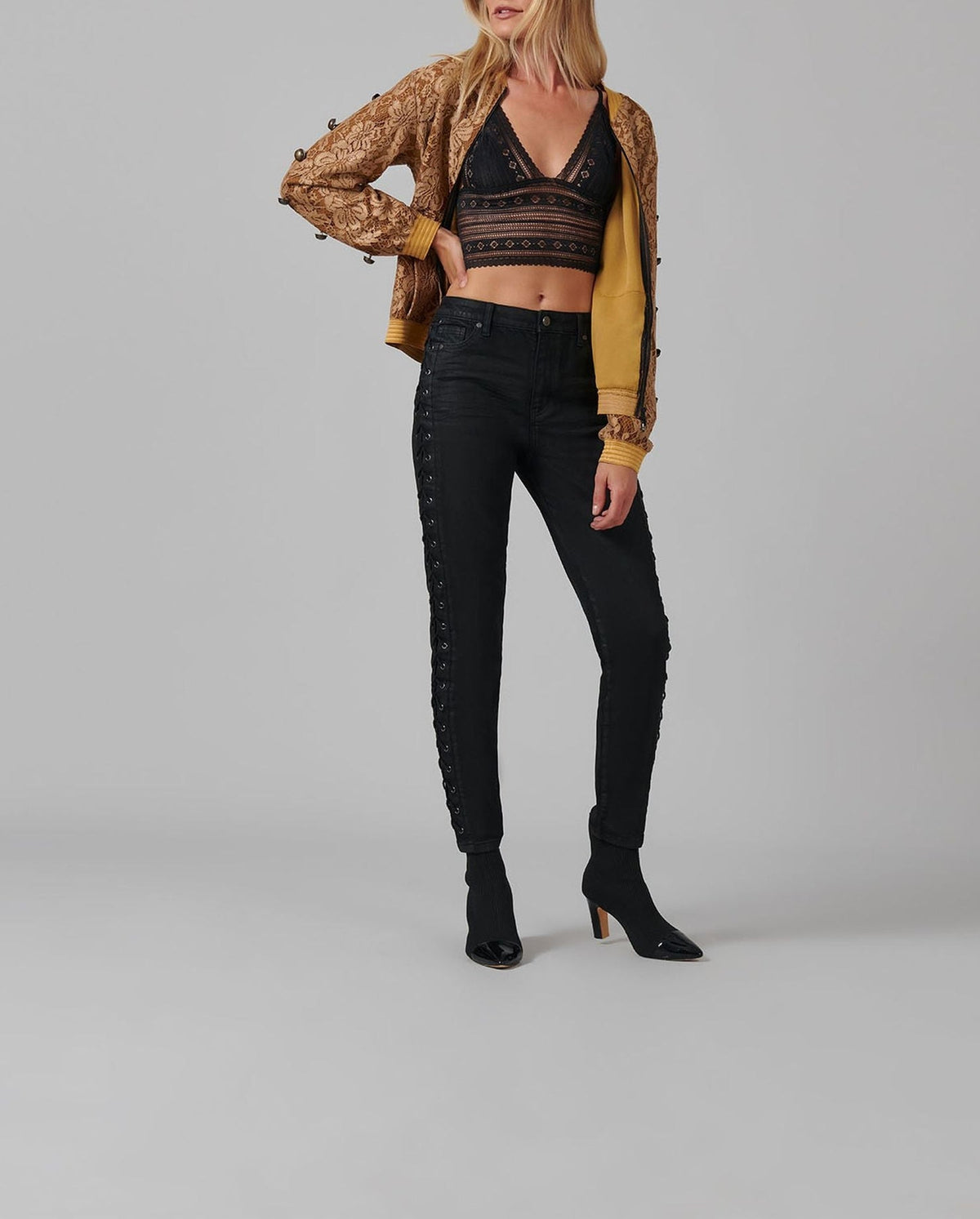Veste Brooke à dentelle - Brown