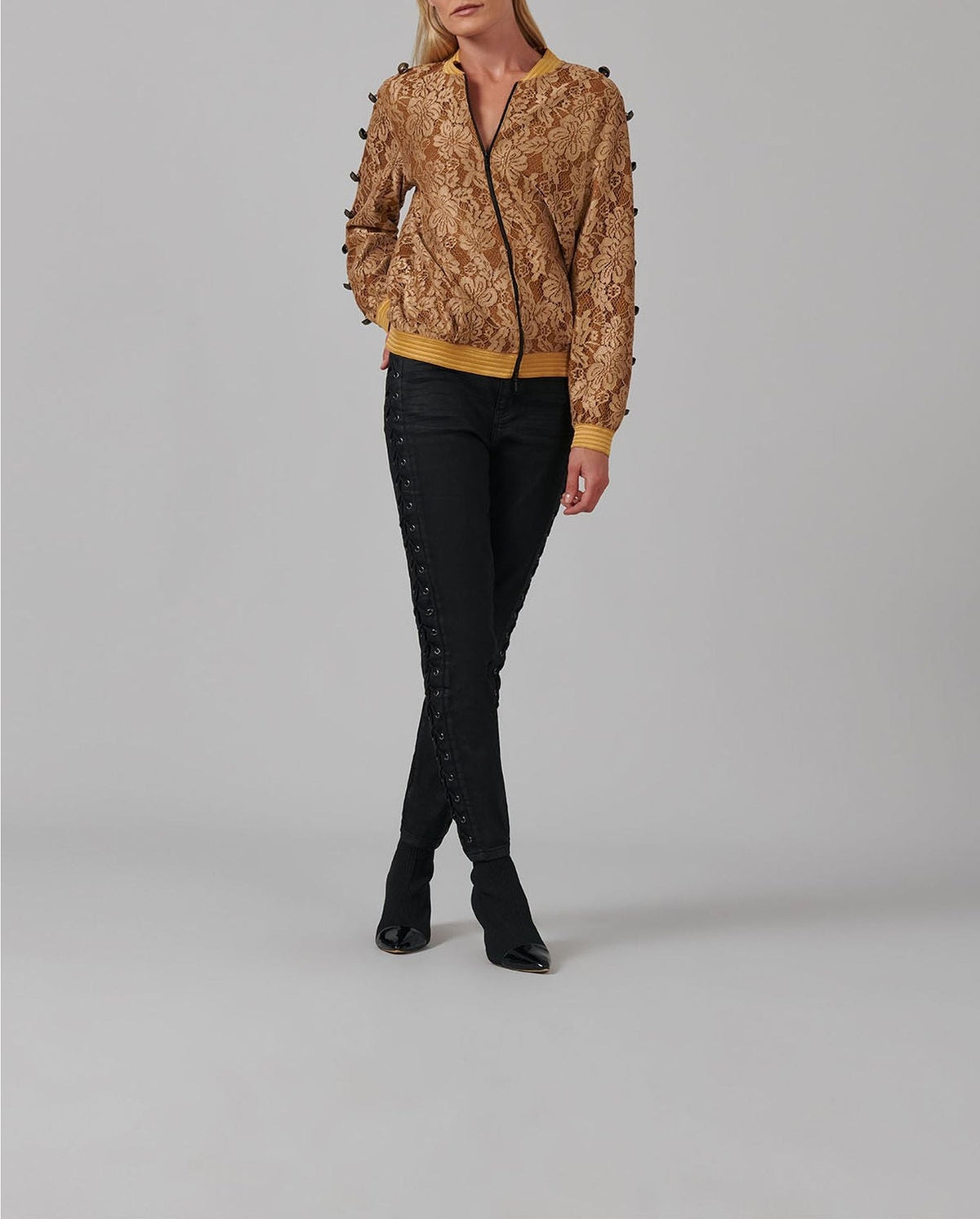 Veste Brooke à dentelle - Brown