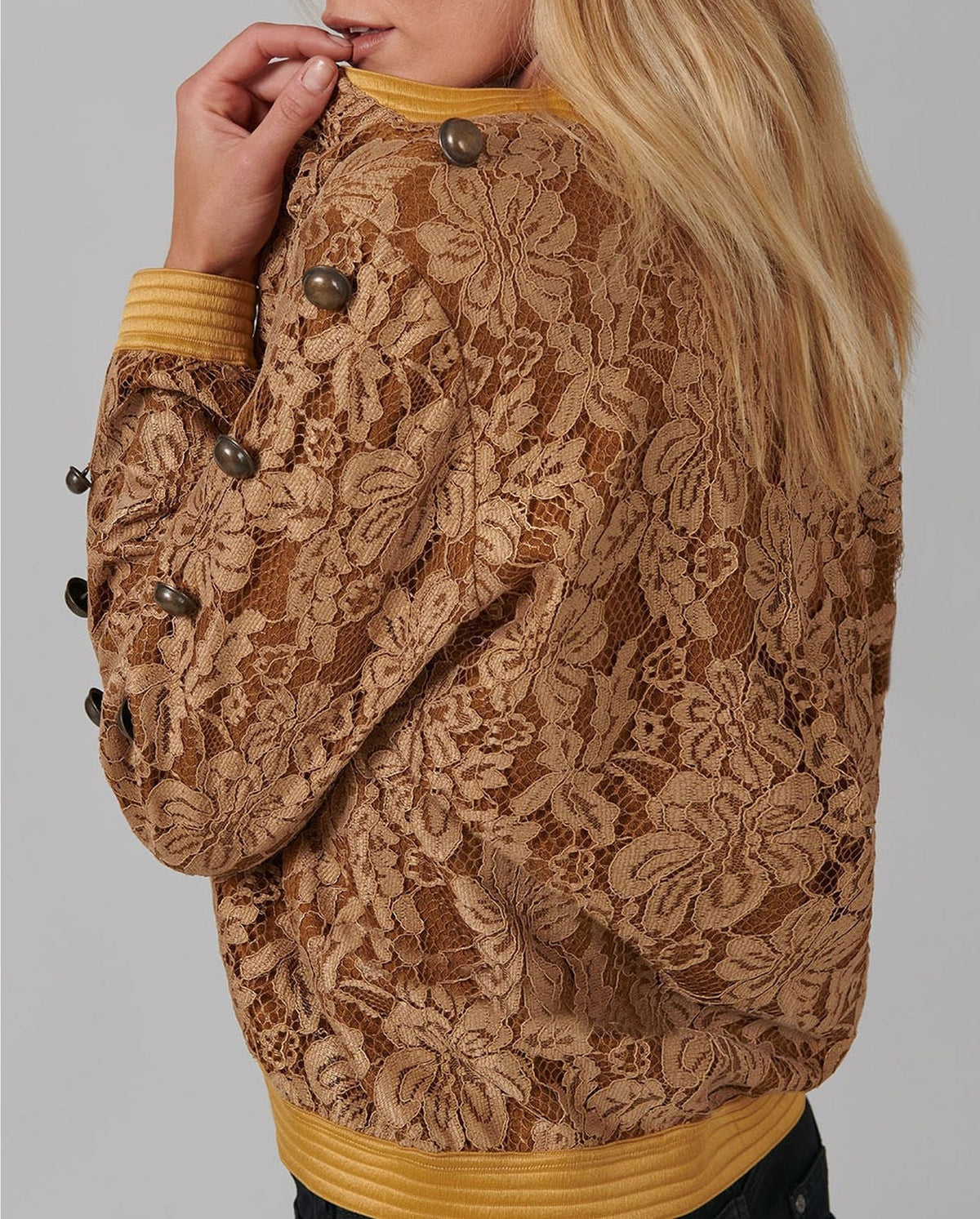 Veste Brooke à dentelle - Brown