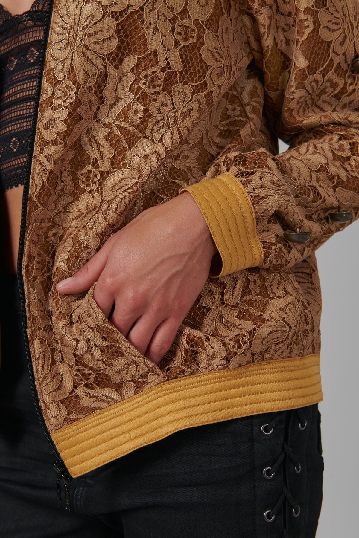Veste Brooke à dentelle - Brown