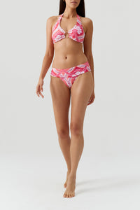 Brussels printed halter bikini top - Ornate