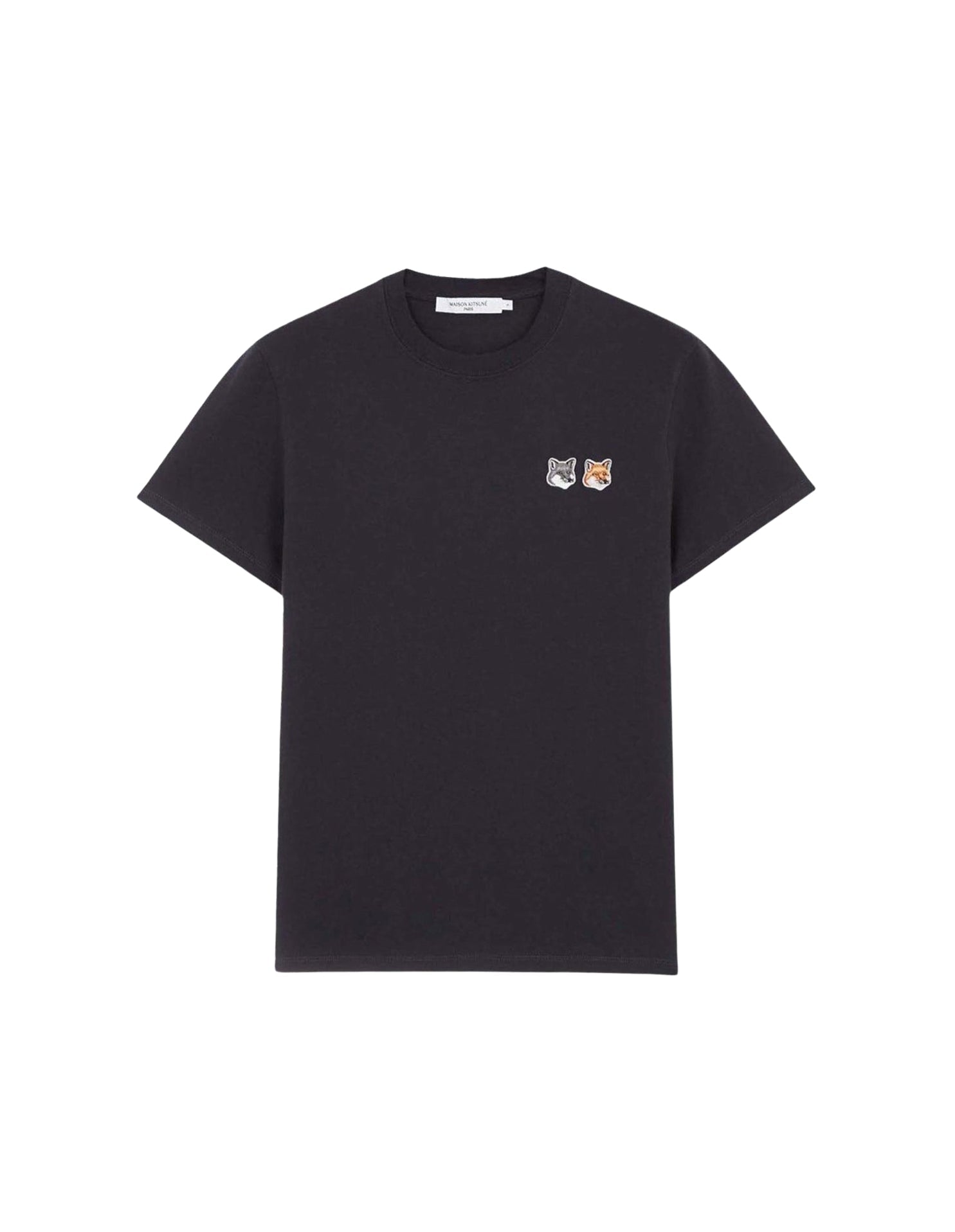 T-shirt manches courtes à double écusson - Anthracite