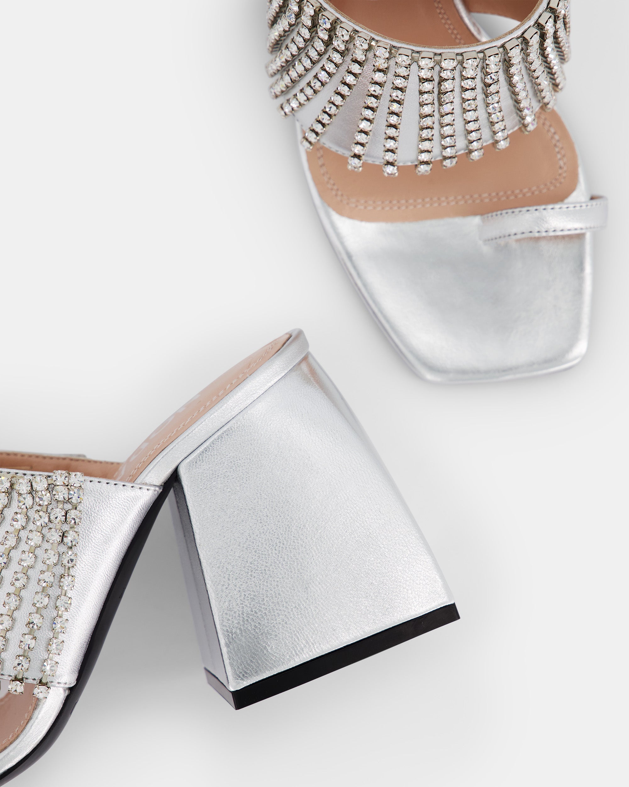 2 QTY DJV-190€-11/14 RELIQUAT Bulla Preston 90 Silver Metallic Nappa