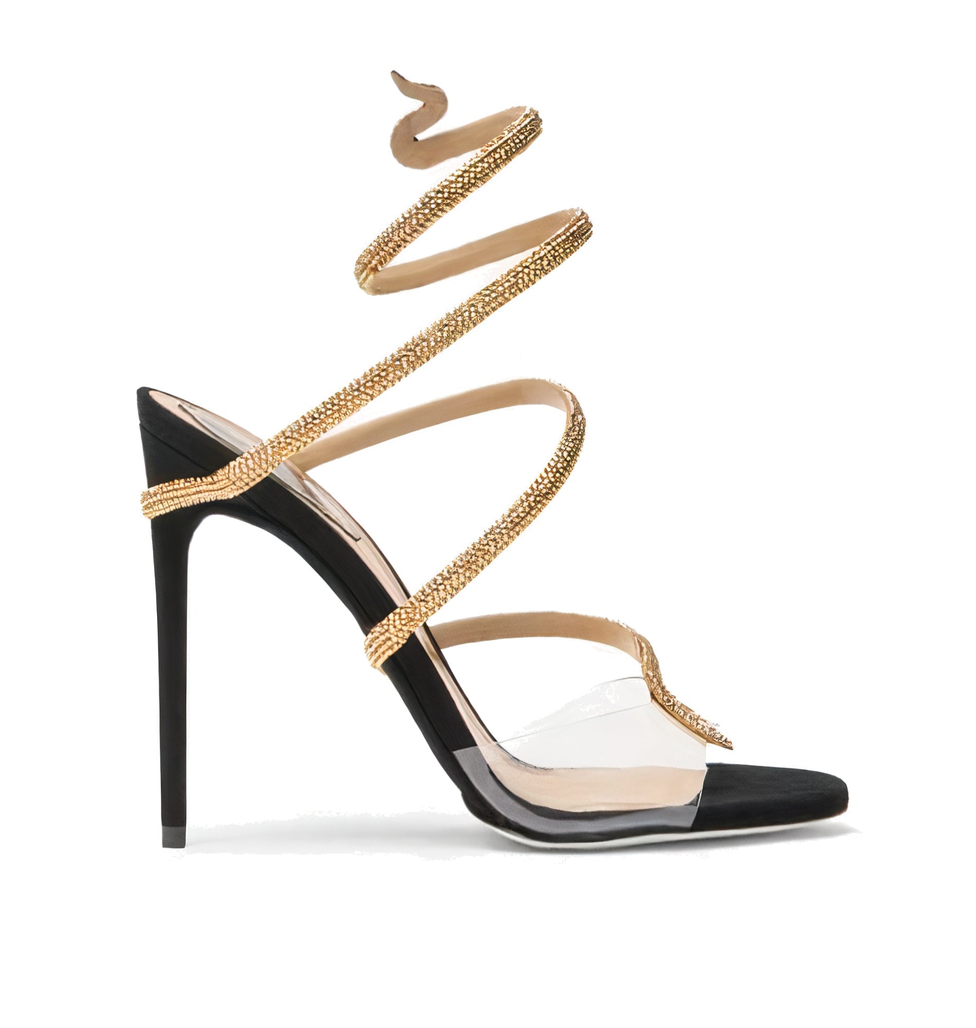 Sandales à talons Margot 105 à strass en daim - Nero & Sunshine