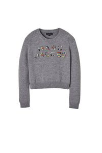 Pull Gem à logo brodé en laine - Silver Reflective