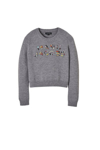 Pull Gem à logo brodé en laine - Silver Reflective