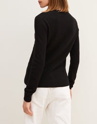 Slim-fit cardigan with cashmere and silk pockets - Givre