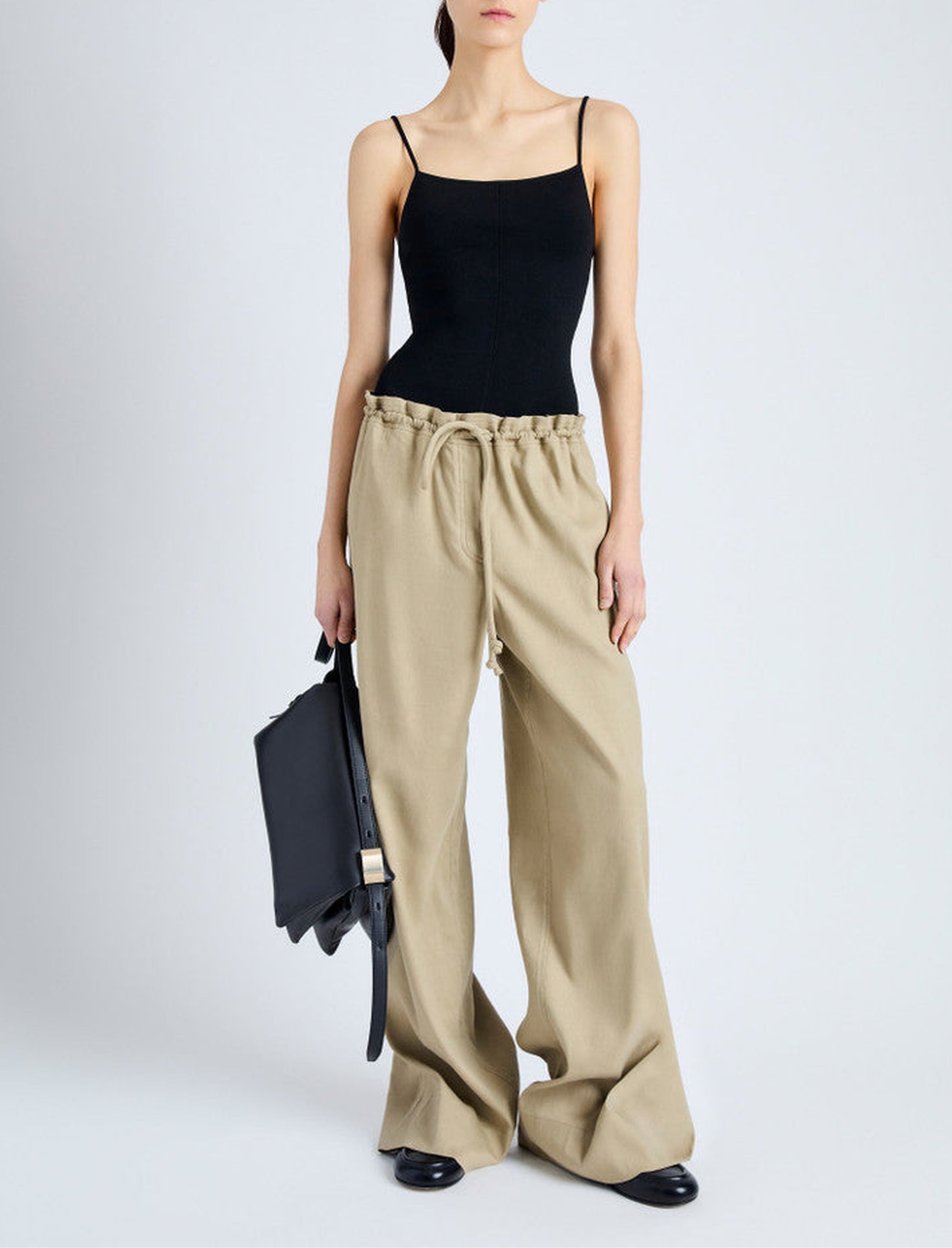 Pantalon Jade avec cordon de serrage en lin - Bronze