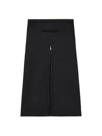 Jupe midi tailleur zippée en satin - Black