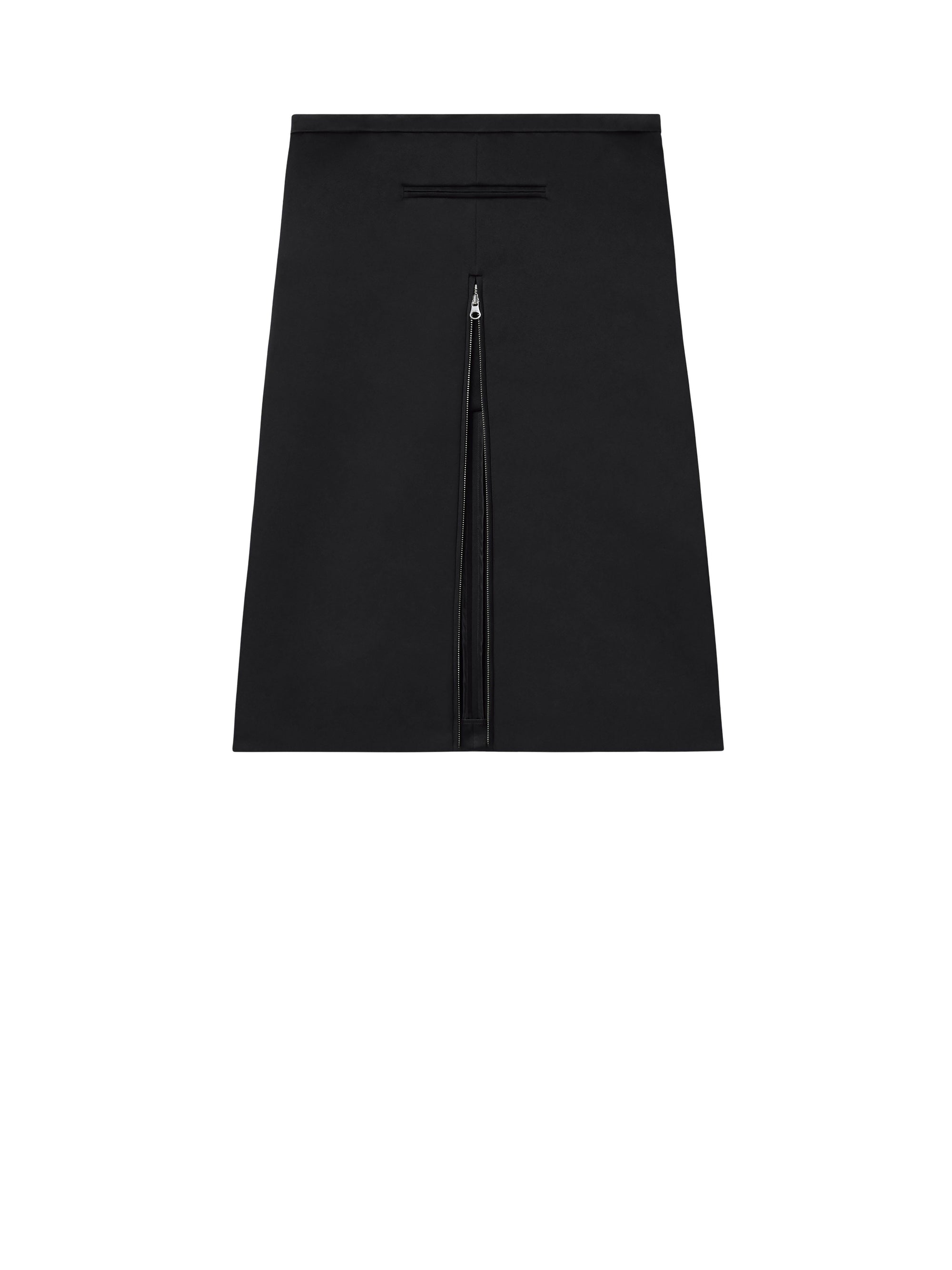 PREMIUM 5pcs NEW / JUPE MIDI TAILLEUR ZIPPÉE EN SATIN - Black