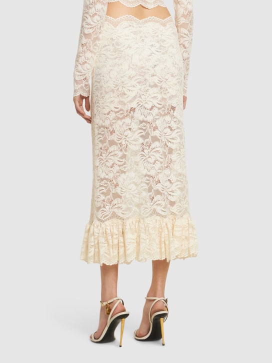 Jupe longue à dentelle - Ivory